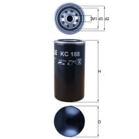 Kraftstofffilter anschraubbar Ø 93,2 mm MAHLE...