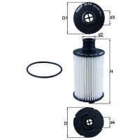 Ölfilter Filtereinsatz 74,5mm MAHLE für JAGUAR...
