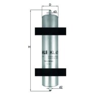 Kraftstofffilter Leitungsfilter 54,6mm MAHLE für BMW...