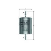 Kraftstofffilter Leitungsfilter 74,5mm MAHLE für...