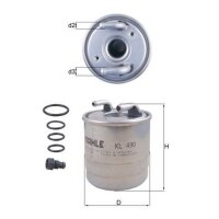 Kraftstofffilter MAHLE für MERCEDES A-KLASSE