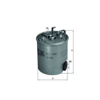Kraftstofffilter Leitungsfilter 86,5mm MAHLE für...
