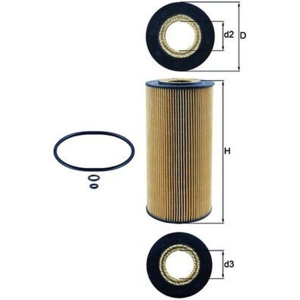 Ölfilter Aktivkohlefilter MAHLE für MERCEDES C-KLASSE