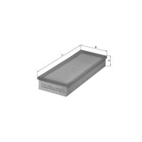 Air filter filter insert KNECHT for BMW 7 (E32)