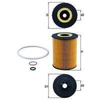 Ölfilter Filtereinsatz 77mm MAHLE für BMW 7...