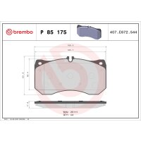 Brake pad set disc brake 18 mm BREMBO suitable for e.g....