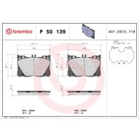 Brake pad set disc brake 18 mm BREMBO for e.g....