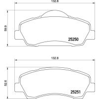 Brake pad set disc brake 18 mm BREMBO suitable for e.g....