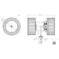 Interior fan 24 V 2-pole NRF suitable for IVECO STRALIS and others