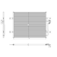 Air conditioning condenser with sealing ring NRF suitable for VW GOLF and others