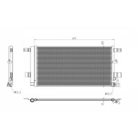 Kondensator Klimaanlage mit Dichtring NRF passend für u.a. AUDI A5