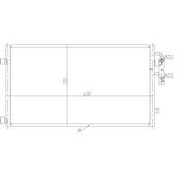 Air conditioning condenser with sealing ring NRF suitable for BMW i3