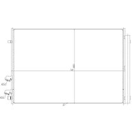 Air conditioning condenser with sealing ring NRF for VW CRAFTER and others
