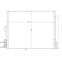 Air conditioning condenser with sealing ring NRF for e.g. OPEL MERIVA