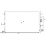Condenser air conditioner with sealing ring NRF fits MAZDA MX-5