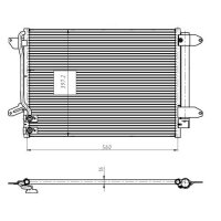 Condenser air conditioner with dryer NRF suitable for VW JETTA and others