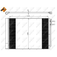 Kondensator Klimaanlage mit Dichtring NRF passend für u.a. BMW 5er