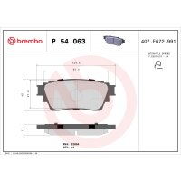 Bremsbelagsatz Scheibenbremse 14 mm BREMBO für u.a....