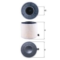 Luftfilter Filtereinsatz MAHLE für AUDI A4 B9 Avant...