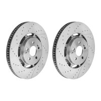 2 brake discs Ø 370 mm 32 mm coated BREMBO for...