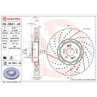 2 brake discs Ø 400 mm 38 mm coated BREMBO for e.g. MERCEDES-BENZ GLE