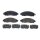 Brake pad set disc brake 16 mm BREMBO suitable for e.g. NISSAN LEAF