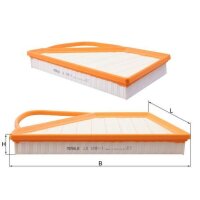 Luftfilter Filtereinsatz MAHLE für BENTLEY CONTINENTAL Coupe (3W_/ 393)