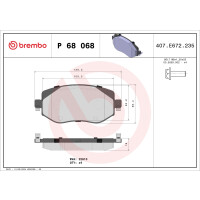 Bremsbelagsatz Scheibenbremse 18 mm BREMBO für u.a....