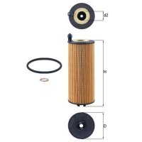 Oil filter filter insert 56mm KNECHT for BMW 3 (G20/ G80/...