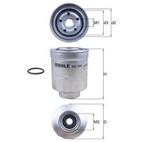Kraftstofffilter MAHLE für TOYOTA AURIS