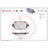Brake pad set disc brake 18 mm BREMBO for SEAT LEON and...