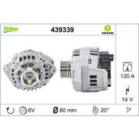 Generator 60mm with V-ribbed belt pulley VALEO for...