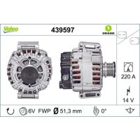 Generator 51mm with freewheel pulley VALEO for MERCEDES...