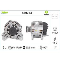 Generator 51mm with freewheel pulley VALEO for SEAT IBIZA IV