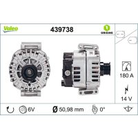 Generator 51mm with V-ribbed belt pulley VALEO for...
