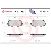 Bremsbelagsatz Scheibenbremse 17 mm BREMBO für u.a....