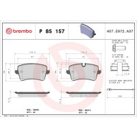Brake pad set disc brake 18 mm BREMBO suitable for e.g....