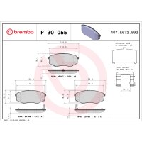 Brake pad set disc brake 18 mm BREMBO suitable for e.g....