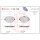 Brake pad set disc brake 17 mm BREMBO for MERCEDES-BENZ E-CLASS and others
