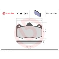 Brake pad set disc brake 17 mm BREMBO suitable for e.g....