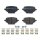 Brake pad set disc brake 17 mm BREMBO suitable for e.g. OPEL COMBO