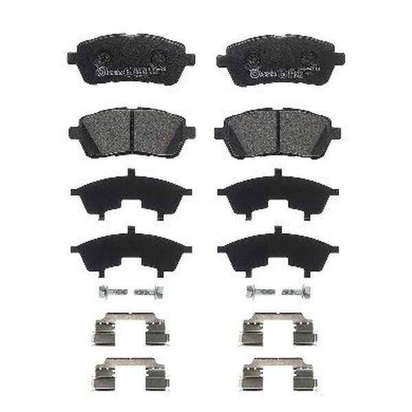 Bremsbelagsatz Scheibenbremse 17 mm BREMBO passend für u.a. FORD KA