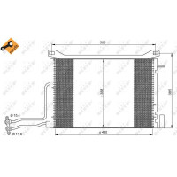Air conditioning condenser with sealing ring NRF suitable for MINI MINI