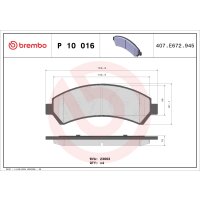 Bremsbelagsatz Scheibenbremse 15 mm BREMBO für u.a....
