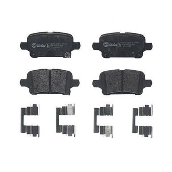 Brake pad set disc brake 17 mm BREMBO suitable for e.g. OPEL ASTRA