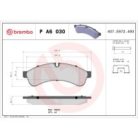 Brake pad set disc brake 23 mm BREMBO for IVECO DAILY and...