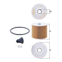 Oil filter filter insert 71mm KNECHT for TUCSON (TL/ TLE)