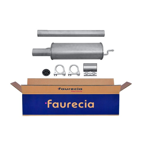 Front Muffler - Front Silencer FAURECIA Kit Easy2Fit for e.g. AUDI A4