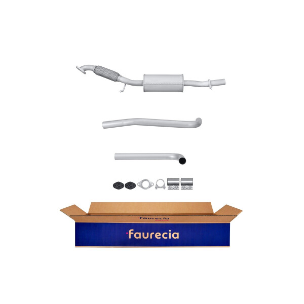 Front Muffler - Front Silencer FAURECIA Kit Easy2Fit for e.g. FORD Fiesta