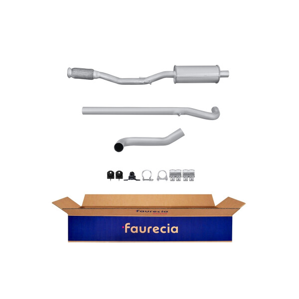 Front Silencer FAURECIA IAM-Expertise suitable for e.g. PEUGEOT 207